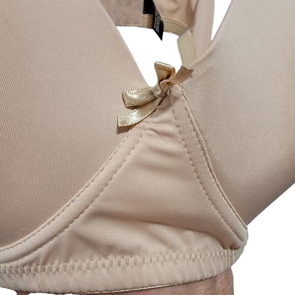 Pure Beauty by René Rofé Womens Nude Wireless Lightly Lined T Shirt Bra Size 44D - Picture 2 of 10